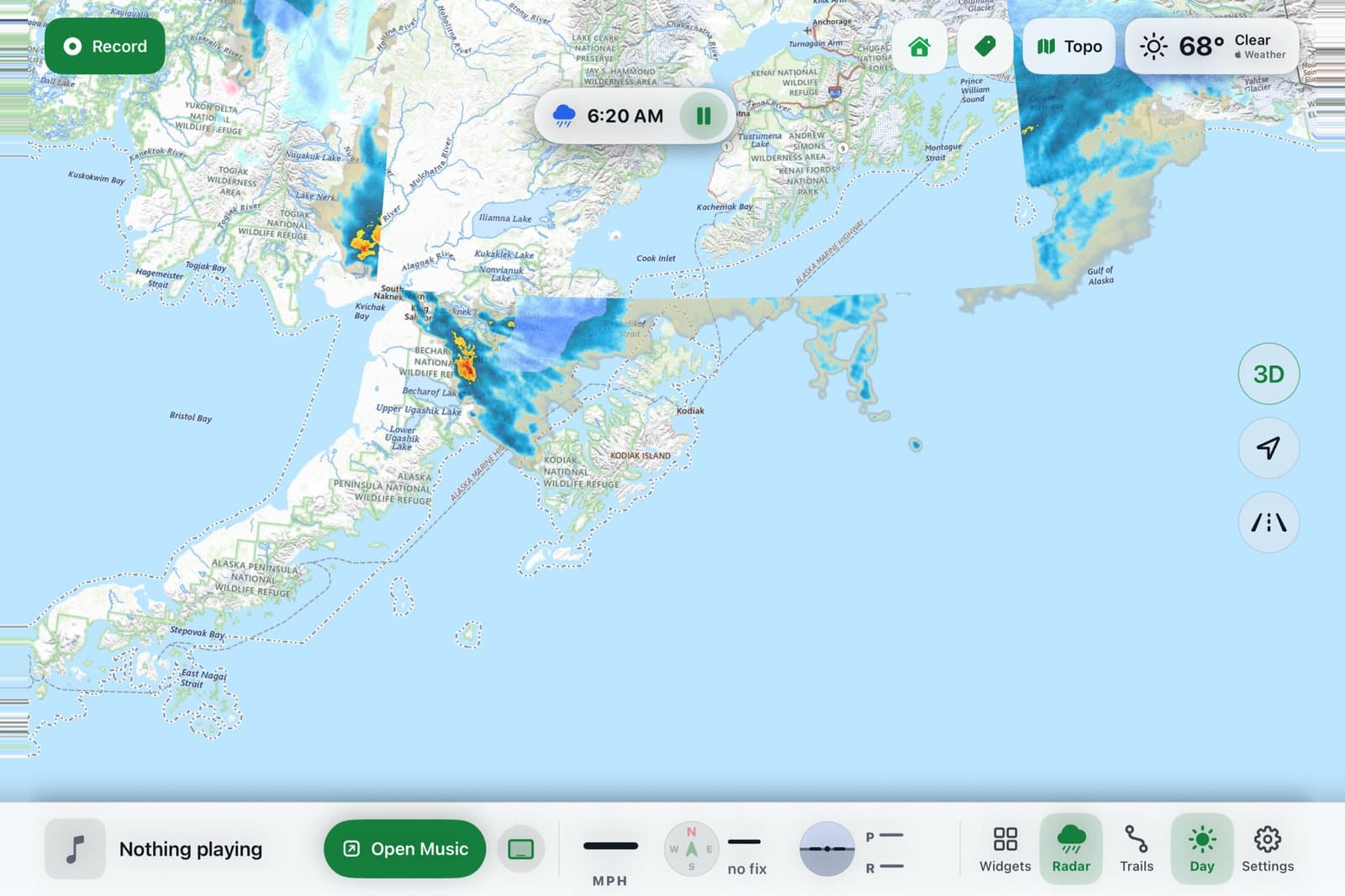 A closer view of XRoad's live radar overlay (simulator)
